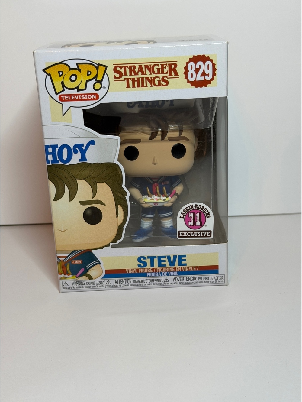 Funko Pop! Netflix Stranger Things STEVE #829 Baskin Robbins Exclusive